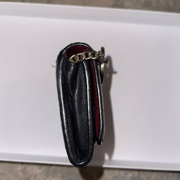 Patent leather coin purse/card wallet on chain - Picture 4 of 5